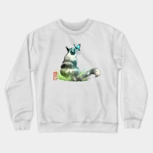 cat & butterfly Crewneck Sweatshirt